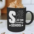 Christian Teacher S Is For Sunday School Essentials Graphic Print Coffee Mug, novelty gifts, funny gifts Christian Teacher S Is For Sunday School Essentials Graphic Print Coffee Mug, novelty gifts, funny gifts