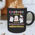 Creepin It Real With Kindergarten Monsters Halloween Teacher Graphic Print Coffee Mug, novelty gifts, funny gifts Creepin It Real With Kindergarten Monsters Halloween Teacher Graphic Print Coffee Mug, novelty gifts, funny gifts