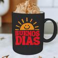 Cute Bilingual Spanish Teacher Buenos Dias Sunshine Graphic Print Coffee Mug, novelty gifts, funny gifts