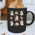Cute Ghosts Reading Book Bookworm Halloween History Teacher Graphic Print Coffee Mug, novelty gifts, funny gifts