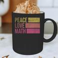 Cute Math Teacher Peace Love Math Graphic Print Coffee Mug, novelty gifts, funny gifts