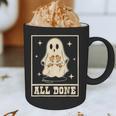 All Done Sign Language Ghost Speech Pathology Teacher Graphic Print Coffee Mug, novelty gifts, funny gifts