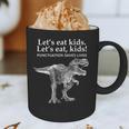 Lets Eat Kids Punctuation Saves Lives Dinosaur Teacher Graphic Print Coffee Mug, novelty gifts, funny gifts
