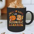 Fall In Love With Reading Book Autumn Pumpkins And Teachers Graphic Print Coffee Mug, novelty gifts, funny gifts