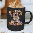 Fall In Love With Reading Halloween Stack Of Book Teacher Graphic Print Coffee Mug, novelty gifts, funny gifts