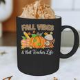 Fall Vibes And That Teacher Life Autumn Thanksgiving Graphic Print Coffee Mug, novelty gifts, funny gifts Fall Vibes And That Teacher Life Autumn Thanksgiving Graphic Print Coffee Mug, novelty gifts, funny gifts