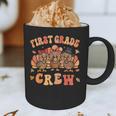 First Grade Crew Thanksgiving Fall Teacher 1st Grade Team Graphic Print Coffee Mug, novelty gifts, funny gifts