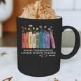 Floral Books Never Underestimate A Public School Teacher Graphic Print Coffee Mug, novelty gifts, funny gifts