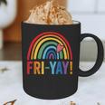 Fri-Yay Friyay Rainbow Colors Teacher Childrens Fun Designs Graphic Print Coffee Mug, novelty gifts, funny gifts Fri-Yay Friyay Rainbow Colors Teacher Childrens Fun Designs Graphic Print Coffee Mug, novelty gifts, funny gifts
