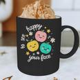 Groovy Happy To See Your Face Teacher School Appreciation Graphic Print Coffee Mug, novelty gifts, funny gifts