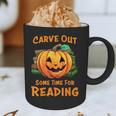 Halloween Teacher Librarian Pumpkin Reading Books Men Women Kids Graphic Print Coffee Mug, novelty gifts, funny gifts