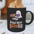 Halloween Teacher Women Cute Reading Ghost Read More Books Graphic Print Coffee Mug, novelty gifts, funny gifts