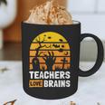 Halloween Teachers Science Math Teachers Love Brains Graphic Print Coffee Mug, novelty gifts, funny gifts