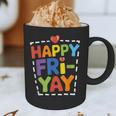 Happy Fri-Yay Teacher Life Weekend Pun Happy Friday Graphic Print Coffee Mug, novelty gifts, funny gifts