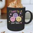 Happy To See Your Face Smile Face Teacher Back To School Graphic Print Coffee Mug, novelty gifts, funny gifts