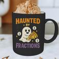 Haunted By Fractions Math Halloween Teacher Graphic Print Coffee Mug, novelty gifts, funny gifts