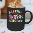 Helping Little Minds Grow Teacher Life Back To School Graphic Print Coffee Mug, novelty gifts, funny gifts