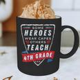 Some Heroes Wear Capes Others Teach 4th Grade Teacher Men Women Kids Graphic Print Coffee Mug, novelty gifts, funny gifts