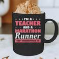 I'm A Teacher And A Marathon Runner Don't Underestimate Me Men Women Graphic Print Coffee Mug, novelty gifts, funny gifts