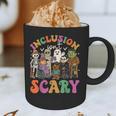 Inclusion Isnt Scary Halloween Skeleton Ghost Sped Teacher Graphic Print Coffee Mug, novelty gifts, funny gifts