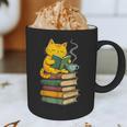 Kawaii Cats Lover Coffee Books Teacher Librarian Cat Graphic Print Coffee Mug, novelty gifts, funny gifts Kawaii Cats Lover Coffee Books Teacher Librarian Cat Graphic Print Coffee Mug, novelty gifts, funny gifts