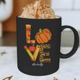 Leopard Pumpkin Love Teacher Life Thanksgiving Fall Women Graphic Print Coffee Mug, novelty gifts, funny gifts