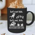 Let's Eat Kids Fun Dinosaurs Grammar Teacher Graphic Print Coffee Mug, novelty gifts, funny gifts