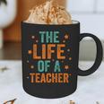 The Life Of A Teacher Graphic Print Coffee Mug, novelty gifts, funny gifts