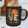 Love 2nd Grade Happy Fall Thanksgiving For 2nd Teacher For Men Women Girls Kids Graphic Print Coffee Mug, novelty gifts, funny gifts