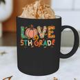 Love 5th Grade Thanksgiving Colorful Fall Leaves Teacher Graphic Print Coffee Mug, novelty gifts, funny gifts