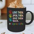Love Daycare Provider Childcare Teacher Tie Dye Graphic Print Coffee Mug, novelty gifts, funny gifts