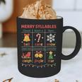Merry Syllables Teacher Christmas Educational Kids Graphic Print Coffee Mug, novelty gifts, funny gifts Merry Syllables Teacher Christmas Educational Kids Graphic Print Coffee Mug, novelty gifts, funny gifts