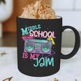 Middle School Is My Jam Cute Teacher Shirt 80's 90's Styl Graphic Print Coffee Mug, novelty gifts, funny gifts