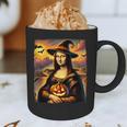 Mona Lisa Pumpkin Halloween Art Teacher Witchy Women Kids Graphic Print Coffee Mug, novelty gifts, funny gifts