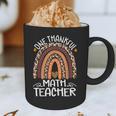 One Thankful Math Teacher Leopard Rainbow Thanksgiving Graphic Print Coffee Mug, novelty gifts, funny gifts One Thankful Math Teacher Leopard Rainbow Thanksgiving Graphic Print Coffee Mug, novelty gifts, funny gifts