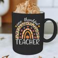 One Thankful Teacher Thanksgiving Rainbow Leopard Fall Graphic Print Coffee Mug, novelty gifts, funny gifts One Thankful Teacher Thanksgiving Rainbow Leopard Fall Graphic Print Coffee Mug, novelty gifts, funny gifts