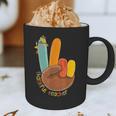 One Thankful Teacher Thanksgiving Turkey Peace Hand Sign Graphic Print Coffee Mug, novelty gifts, funny gifts One Thankful Teacher Thanksgiving Turkey Peace Hand Sign Graphic Print Coffee Mug, novelty gifts, funny gifts