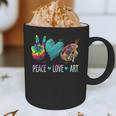 Peace Love Art Painting Palette Art Teacher Graphic Print Coffee Mug, novelty gifts, funny gifts Peace Love Art Painting Palette Art Teacher Graphic Print Coffee Mug, novelty gifts, funny gifts