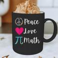 Peace Love Math Maths Teacher Pi Symbol Men Women Graphic Print Coffee Mug, novelty gifts, funny gifts