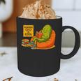Pickle Reading Books Bookworm Teacher Librarian Kids Retro Graphic Print Coffee Mug, novelty gifts, funny gifts
