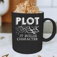 Plot It Builds Character Book Reading Teacher Graphic Print Coffee Mug, novelty gifts, funny gifts Plot It Builds Character Book Reading Teacher Graphic Print Coffee Mug, novelty gifts, funny gifts