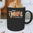 Preppy One Thankful Teacher Coquette Thanksgiving Teacher Graphic Print Coffee Mug, novelty gifts, funny gifts