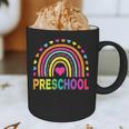 Preschool Rainbow Girls Boys Kids Teacher Back To School Graphic Print Coffee Mug, novelty gifts, funny gifts