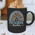 Preschool Teacher Leopard Boho Rainbow Back To School Graphic Print Coffee Mug, novelty gifts, funny gifts