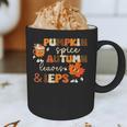 Pumpkin Spice Autumn Leaves IEPS Sped Teacher Fall Graphic Print Coffee Mug, novelty gifts, funny gifts