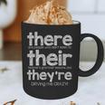 There Their They'Re English Grammar Teacher Humor Graphic Print Coffee Mug, novelty gifts, funny gifts