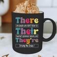 There Their They'Re English Teacher Grammar Memes Graphic Print Coffee Mug, novelty gifts, funny gifts
