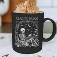 Read In Peace Skeleton Reading Teacher Spooky Halloween Graphic Print Coffee Mug, novelty gifts, funny gifts