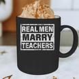 Real Men Marry Teachers Teacher Graphic Print Coffee Mug, novelty gifts, funny gifts