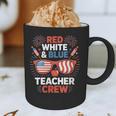Red & Blue Teacher Crew Shirt 4th Of July Sunglasses Graphic Print Coffee Mug, novelty gifts, funny gifts